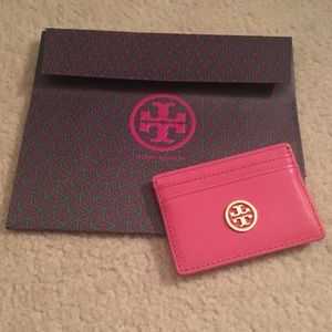 Tory Burch Pink Slim Card Case